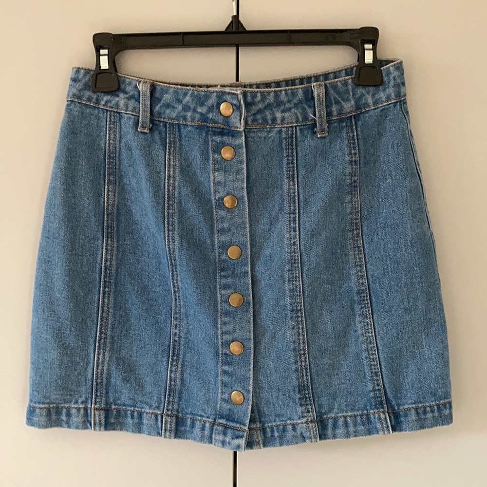 Forever 21 Button Up Denim Skirt